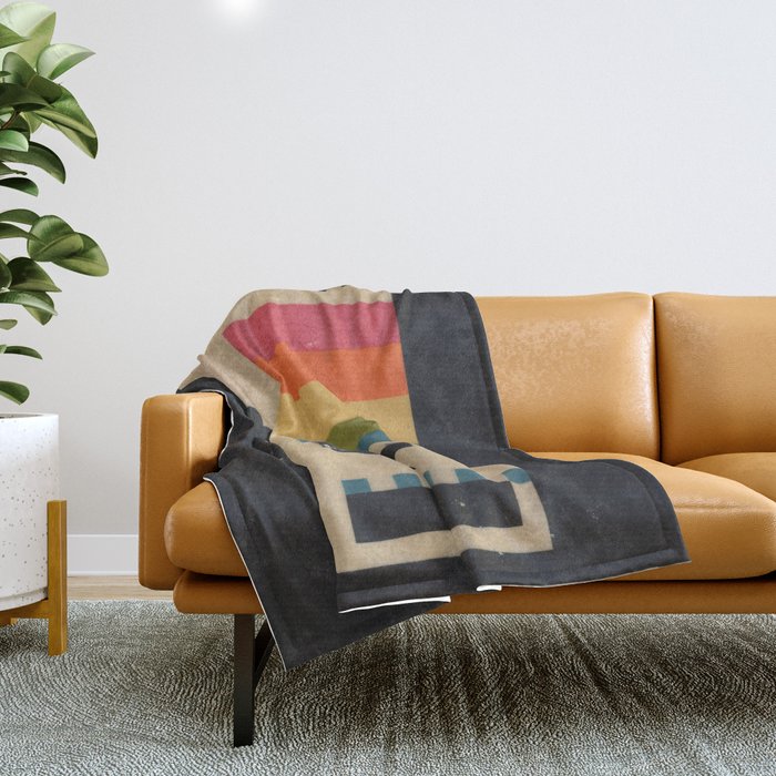 VHS Pixels Throw Blanket Gallery Image 1