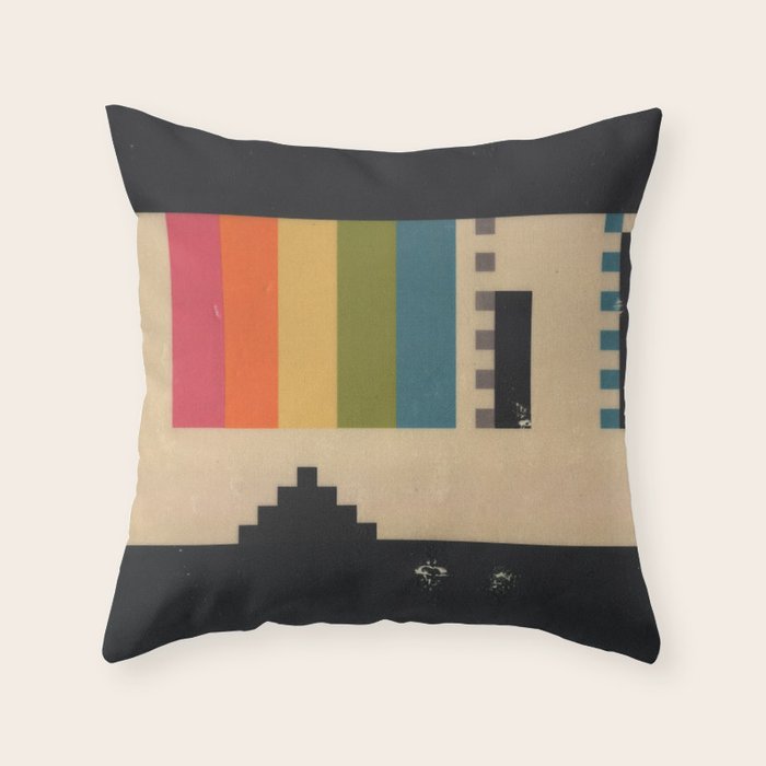 VHS Pixels Throw Pillow Gallery Image 1