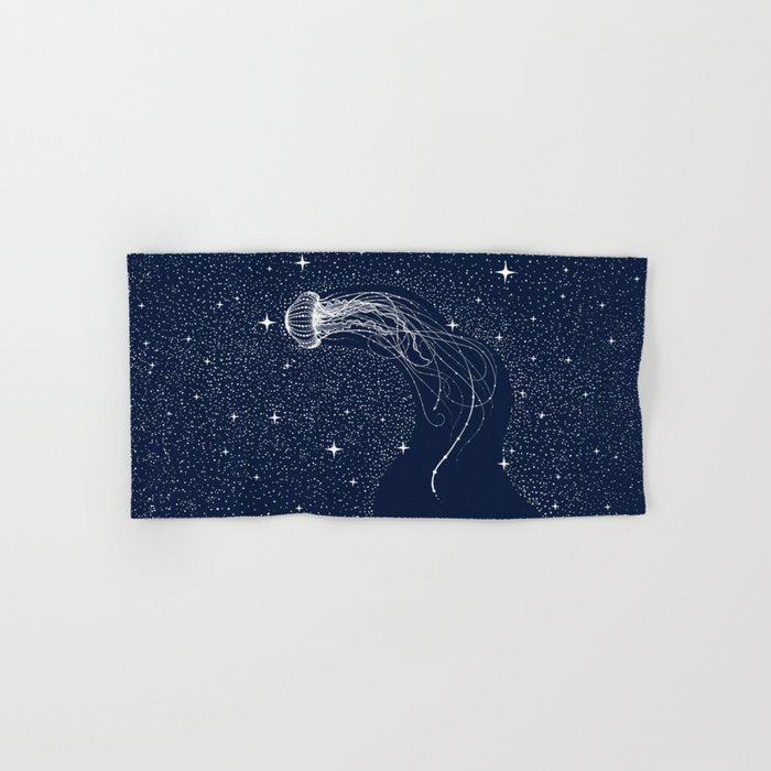 starry jellyfish Bath Towel Gallery Image 1