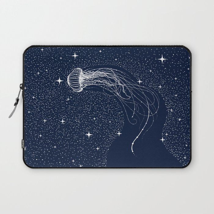 starry jellyfish Laptop Sleeve Gallery Image 1