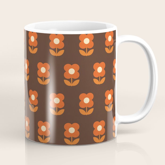 70s Flower Pattern #1 Coffee Mug Gallery Image 1