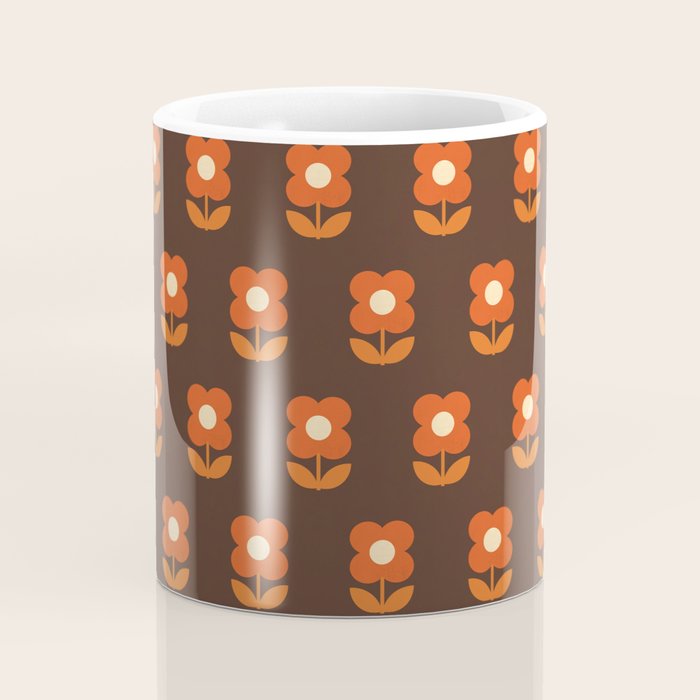 70s Flower Pattern #1 Coffee Mug Gallery Image 4
