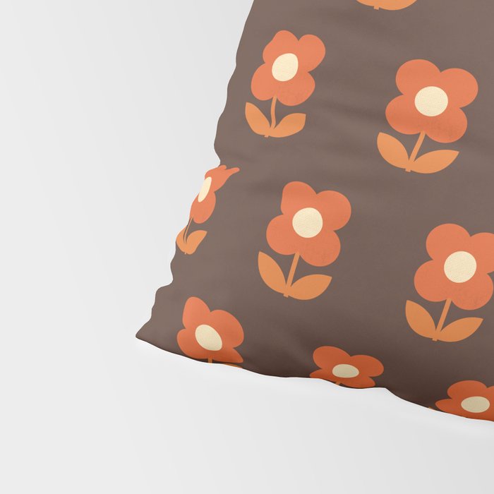 70s Flower Pattern #1 Pillow Sham Gallery Image 4