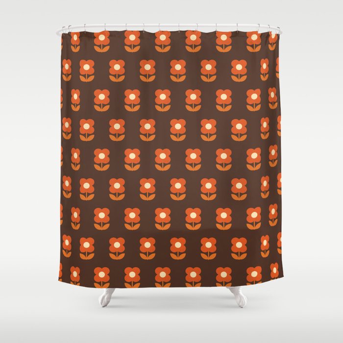 70s Flower Pattern #1 Shower Curtain Gallery Image 1