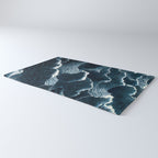 Japandi Wall Art Wabi Sabi Print Mid century Modern Navy Blue Art Minimalist Japanese Art Ocean art  Rug Gallery Image 3