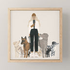 dog walker Mini Art Print Gallery Image 1