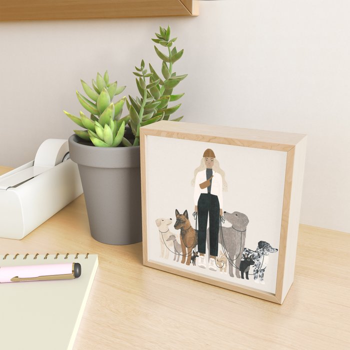 dog walker Mini Art Print Gallery Image 2