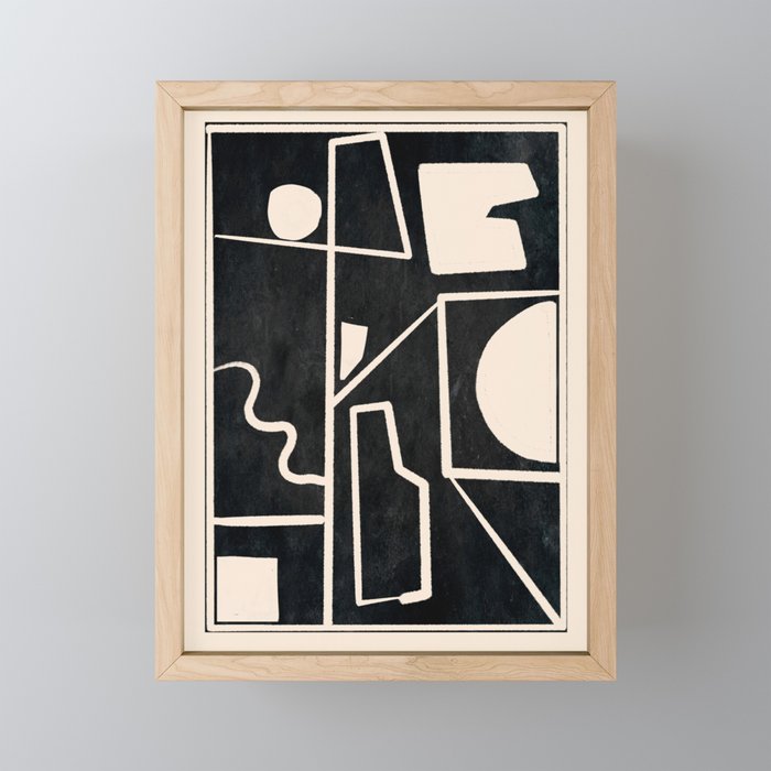 Modern Abstract Minimal Shapes 39 Mini Art Print Gallery Image 1