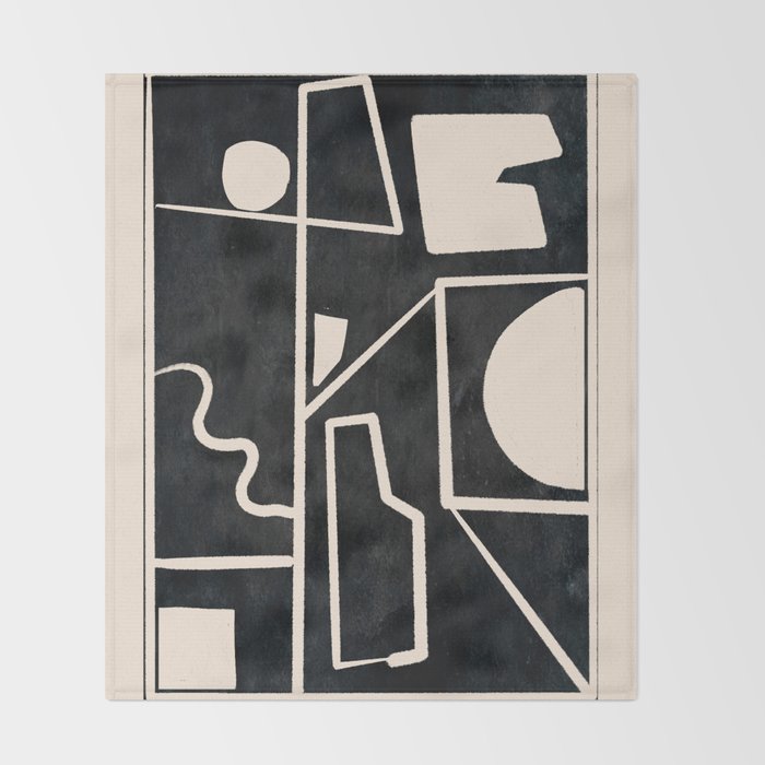Modern Abstract Minimal Shapes 39 Throw Blanket Gallery Image 2