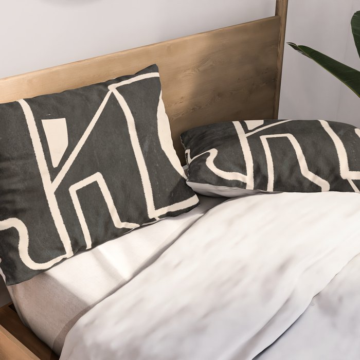 Modern Abstract Minimal Shapes 39 Pillow Sham Gallery Image 2