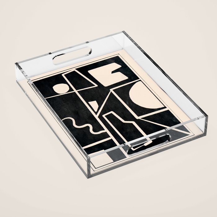 Modern Abstract Minimal Shapes 39 Acrylic Tray Gallery Image 1
