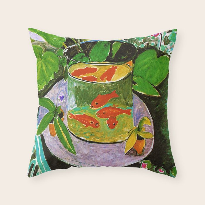 Henri Matisse Goldfish Throw Pillow Gallery Image 1