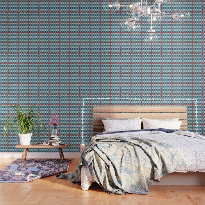 Nautical Rustic Plaid Wallpaper Gallery Image 1