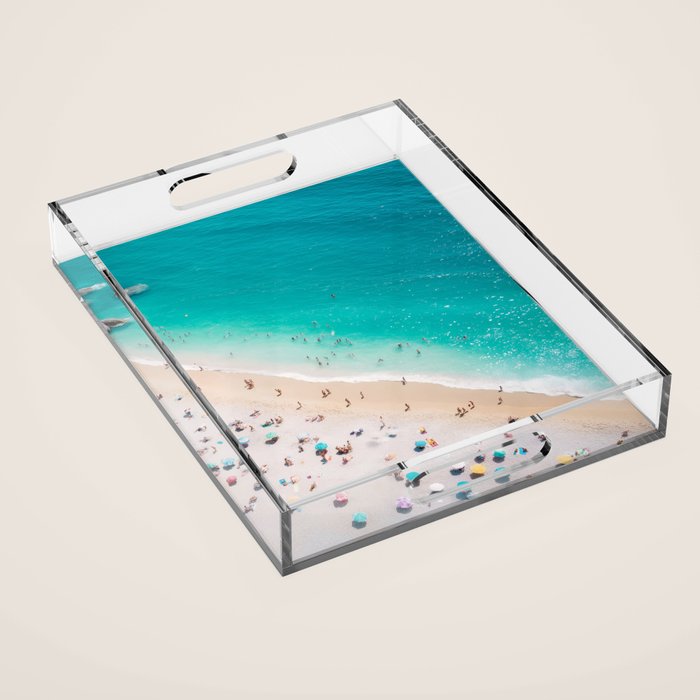 Beach Aesthetic Photography - Aerial View Acrylic Tray Gallery Image 1