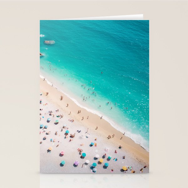 Beach Aesthetic Photography - Aerial View Stationery Card Gallery Image 2