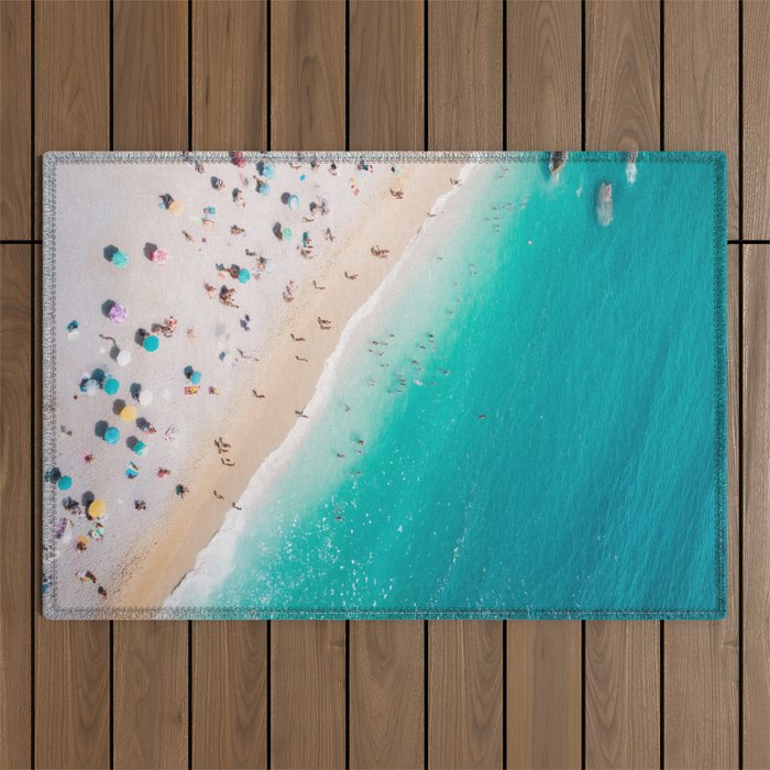 Beach Aesthetic Photography - Aerial View Outdoor Rug Gallery Image 1
