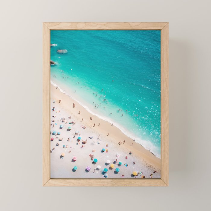 Beach Aesthetic Photography - Aerial View Mini Art Print Gallery Image 1