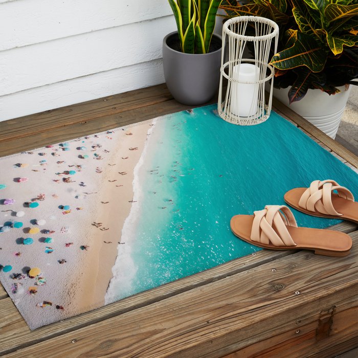 Beach Aesthetic Photography - Aerial View Outdoor Rug Gallery Image 2