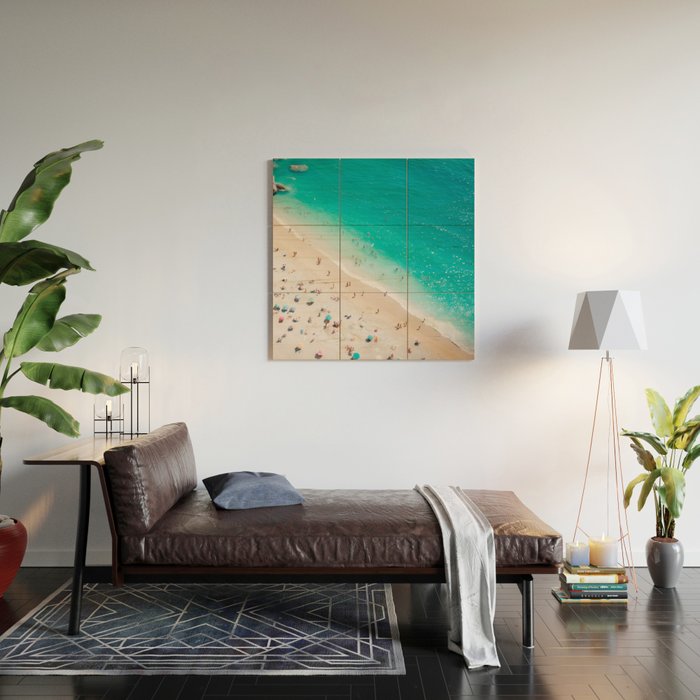 Beach Aesthetic Photography - Aerial View Wood Wall Art Gallery Image 2