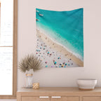 Beach Aesthetic Photography - Aerial View Wall Tapestry Gallery Image 2