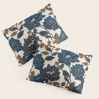 Modern Navy Floral Elegance Pillow Sham Gallery Image 3