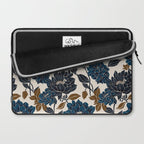 Modern Navy Floral Elegance Laptop Sleeve Gallery Image 2