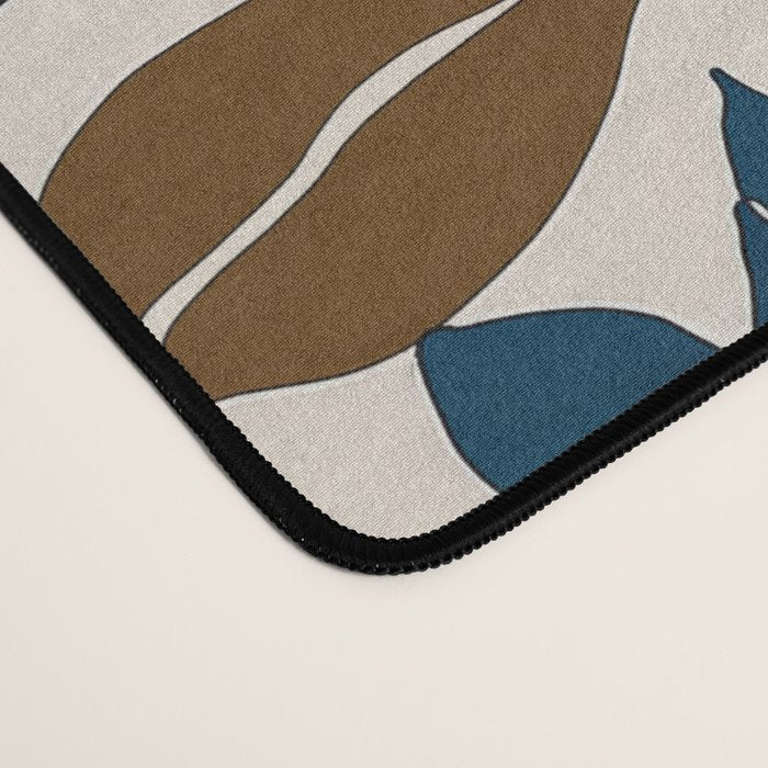 Modern Navy Floral Elegance Desk Mat Gallery Image 4