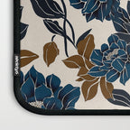 Modern Navy Floral Elegance Laptop Sleeve Gallery Image 3