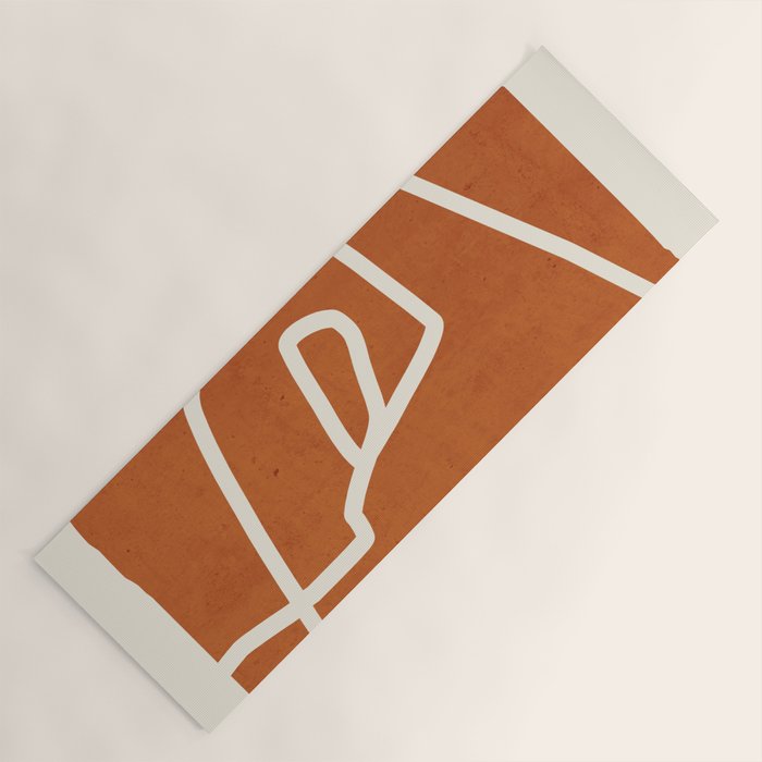 abstract minimal 57 Terracota Yoga Mat Gallery Image 1