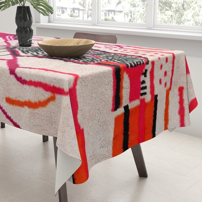 Heritage Oriental Moroccan Carpet Design Tablecloth Gallery Image 3