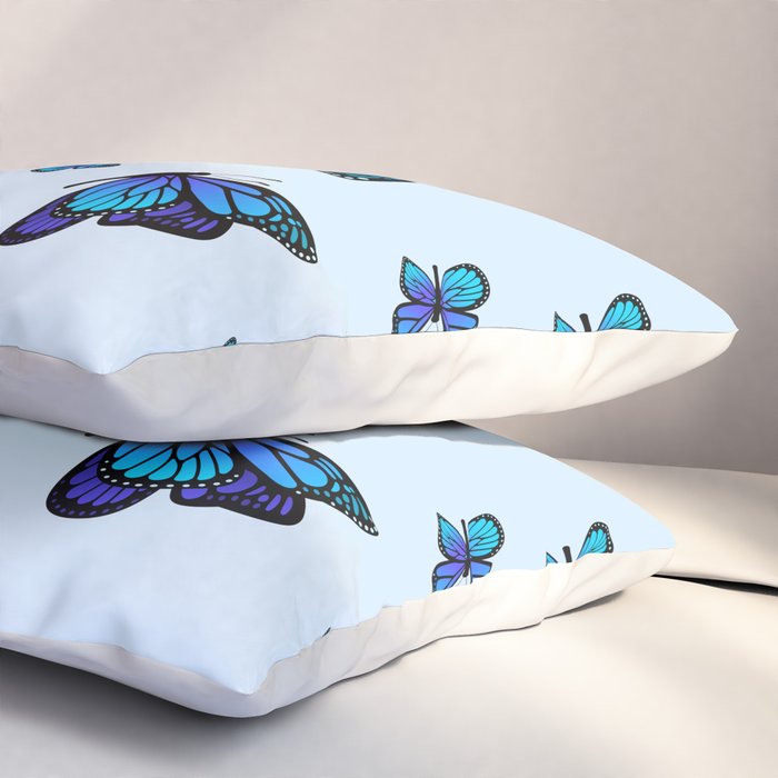 Butterfly Blues | Blue Morpho Butterflies Collage Pillow Sham Gallery Image 3