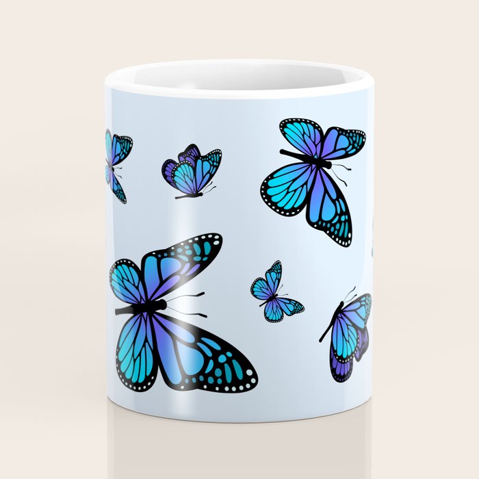 Butterfly Blues | Blue Morpho Butterflies Collage Coffee Mug Gallery Image 4