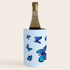 Butterfly Blues | Blue Morpho Butterflies Collage Wine Chiller Gallery Image 2
