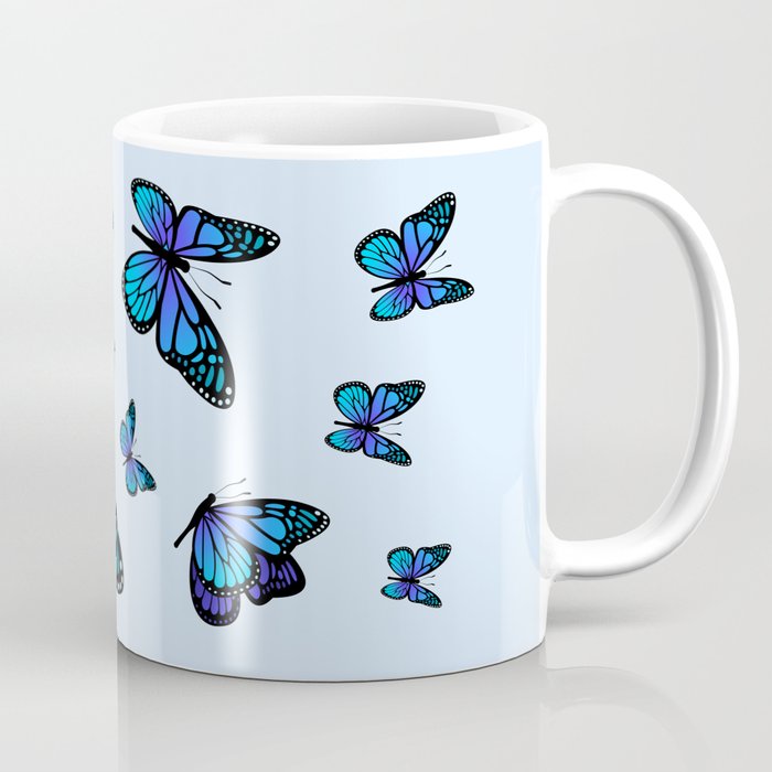 Butterfly Blues | Blue Morpho Butterflies Collage Coffee Mug Gallery Image 1