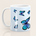 Butterfly Blues | Blue Morpho Butterflies Collage Coffee Mug Gallery Image 3