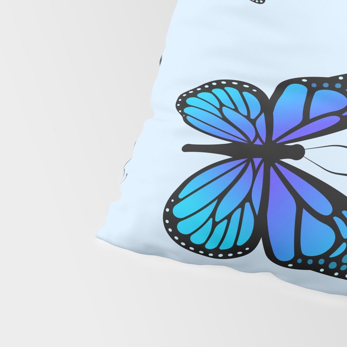 Butterfly Blues | Blue Morpho Butterflies Collage Pillow Sham Gallery Image 4