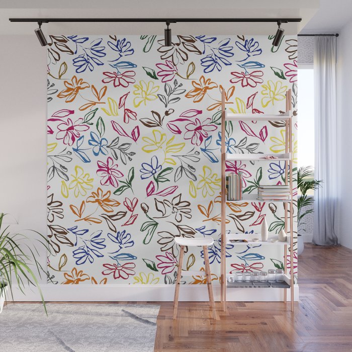 Picasso Dancing Flowers Wall Mural Gallery Image 1