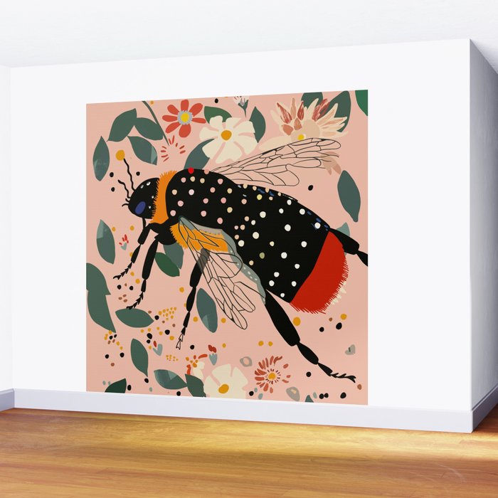 Floral Buzz Wall Mural Gallery Image 2