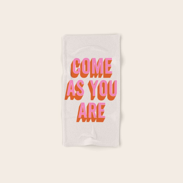 Come As You Are (Pink Orange) Bath Towel Gallery Image 1