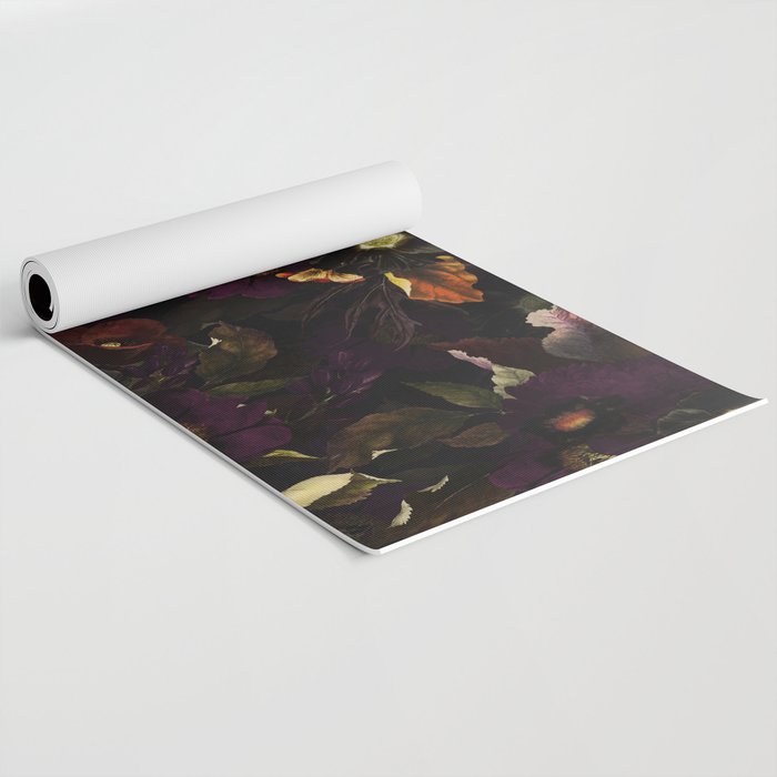 The Darkest Dutch Vintage Flowers Garden  Yoga Mat Gallery Image 2