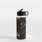 The Darkest Dutch Vintage Flowers Garden  Water Bottle Gallery Image 1