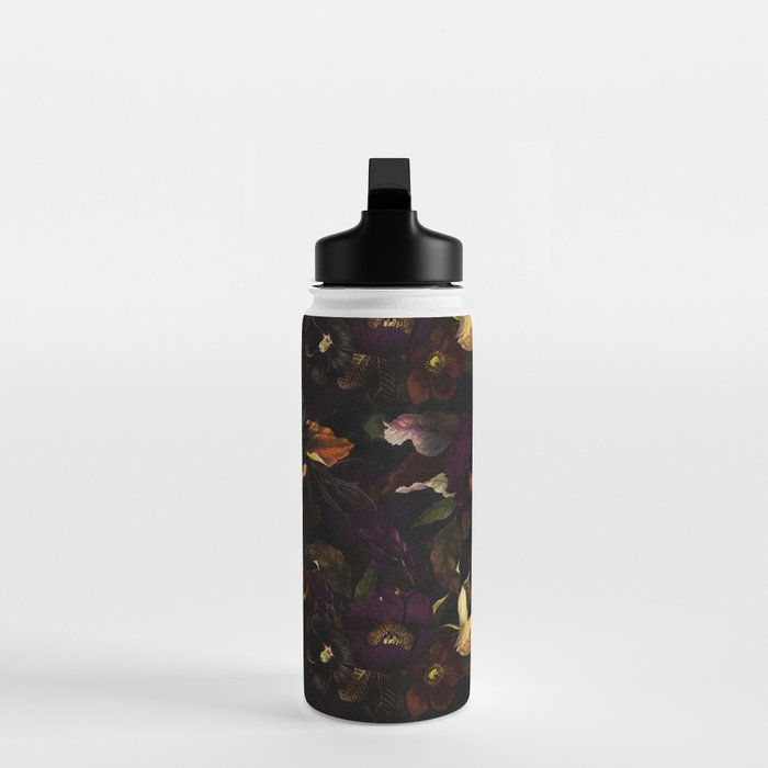 The Darkest Dutch Vintage Flowers Garden  Water Bottle Gallery Image 3