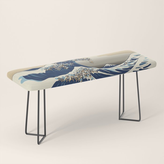 The Great Wave of Pugs Vanilla Sky Bench Gallery Image 1