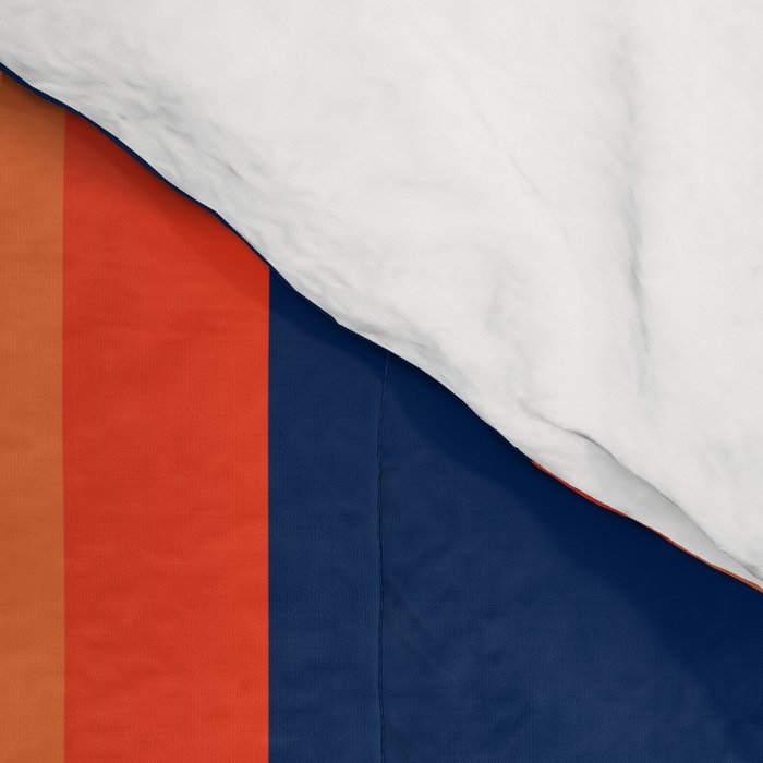 Classic 70s Style Abstract Rainbow Retro Stripes Pixel Drops - Ayako Comforter Gallery Image 4