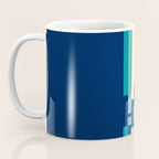 Classic 70s Style Abstract Rainbow Retro Stripes Pixel Drops - Ayako Coffee Mug Gallery Image 3