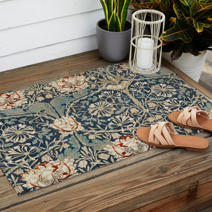 William Morris Honeysuckle  1876 Outdoor Rug Gallery Image 2