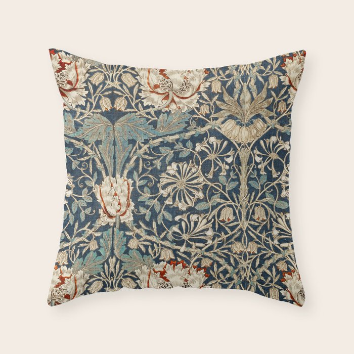 William Morris Honeysuckle  1876 Throw Pillow Gallery Image 6