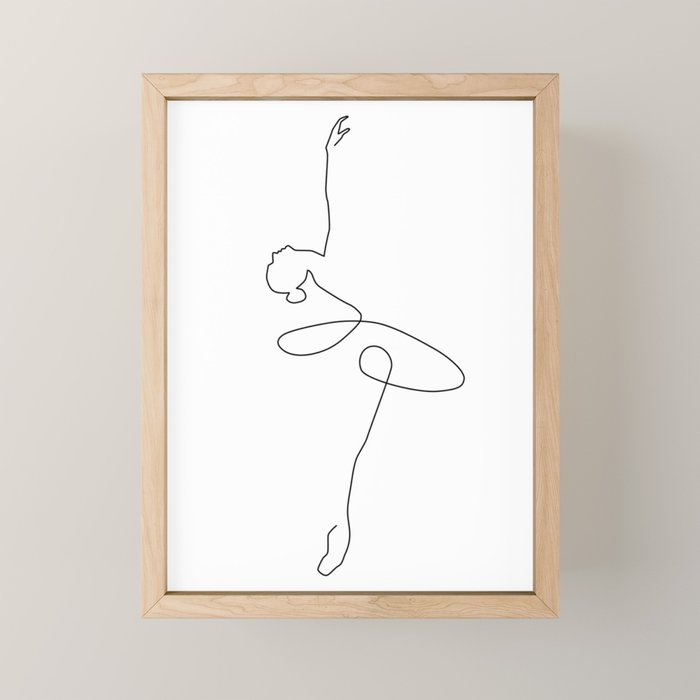 Abstract Ballerina Mini Art Print Gallery Image 1