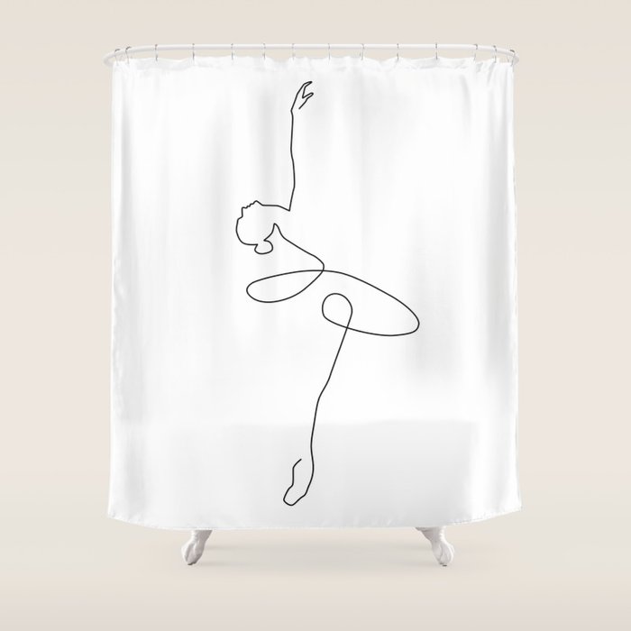 Abstract Ballerina Shower Curtain Gallery Image 1