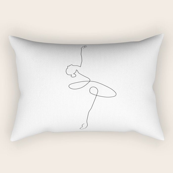 Abstract Ballerina Rectangular Pillow Gallery Image 2